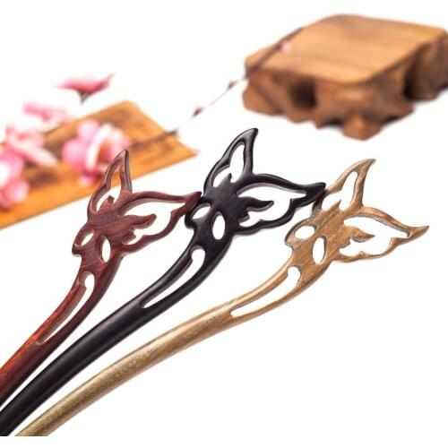 Hair accessories jewelry Ethnic hair clips Hair sticks headbands for women butterfly lady hairpins Sandalwood coiled headwear