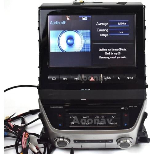 Car touch screen GPS navigation audio interface for TOYOTA Land Cruiser LC200 2016-2019 multimedia player Video Interface