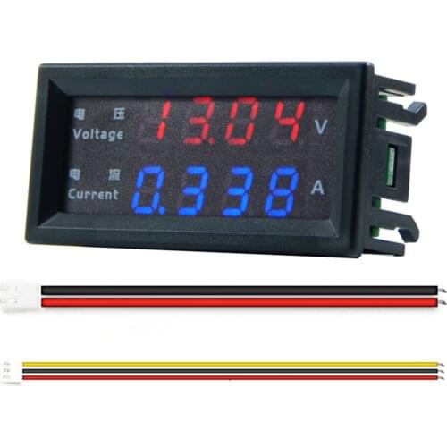 M4430 DC 100V 200V 10A Digital Voltmeter Ammeter 4-Digit 0.28 inch LED Display Voltage Volt Amp Tester Panel Meter