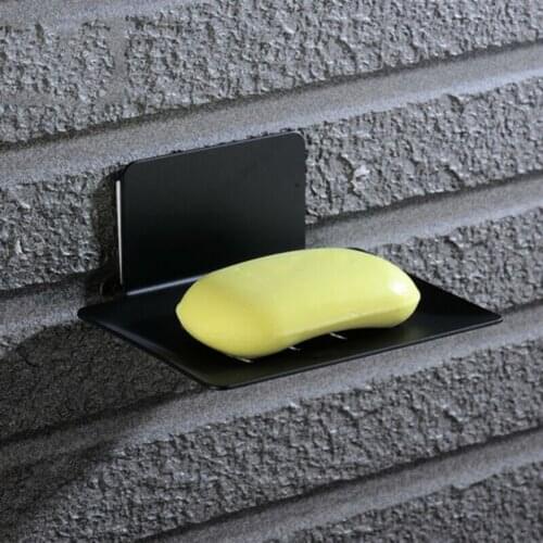 No Drilling Soap Dish Holder Wall Mounted Soap Sponge Holder for Kitchen Soap Holder Bathroom Organizer Metal Soap Holder