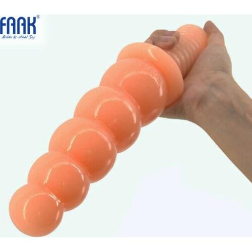 PVC Screw Handle Beads Dildo 5 Ball Skin Felling Penis Unisex Anal Toys for Adult Butt Plug g-spot Stimulus Gay anus massager