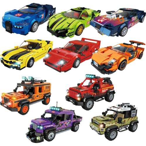 City Speed Champion Supercars F1 Racing Car Model Building Blocks Creator Vehicle Assembling Bricks Toys For Boys Birthday Gifts