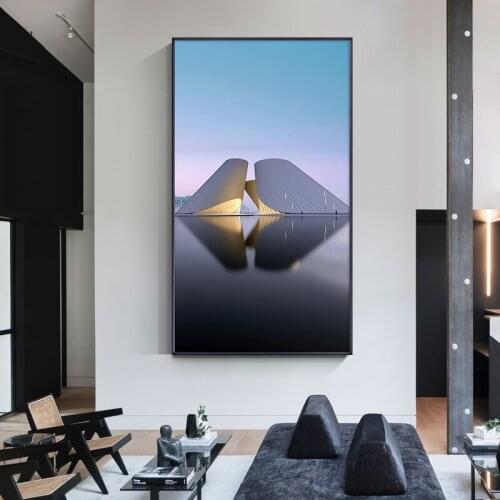 Canvas columns with modern light and shadow design, wall art images for living room, bedroom, corridor and home decoration