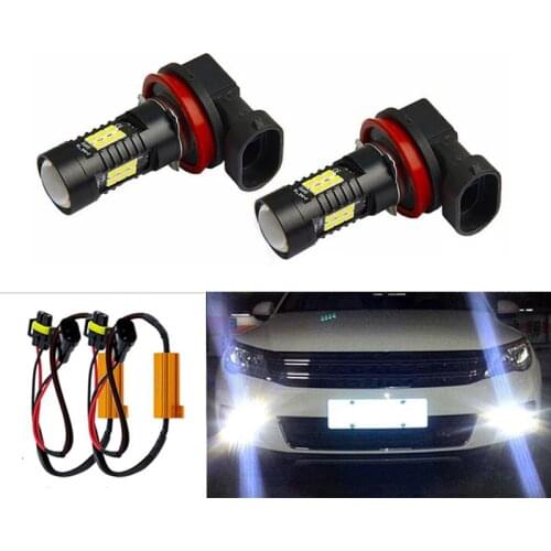 2x Bright Error free 9006 HB4 LED Car projector Fog Light bulb No Error For Volkswagen Golf 6 MK6 Scirocco T5 Transporter