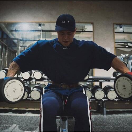 New Arrival Brand t-shirt Men Bodybuilding Gyms Loose Tees Workout Fitness Men Clothing Short Sleeve Tops Street Wear