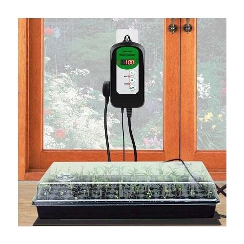 Wall Mounted Digital Plant Heat Mat Thermostat Pet Pad Heating Plant Germination Heating Temperature Controller 230V EU/UK Plug