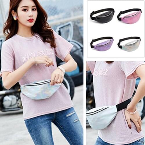 New Fanny Pack Multi-Function Steam Punk Leg Fashion Bag Reflective Laser Shoulder Bag Womens Belt Waist Bag Pochete