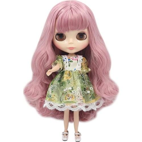 Nude blyth Doll Factory doll Mixed purple hair 0911