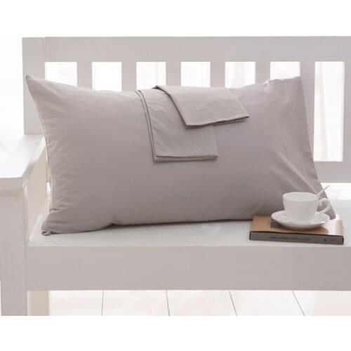 Cotton Solid Color Pillow Case 2 Pcs Home Brief Style Pillowcase The Size is complete Quality assurance