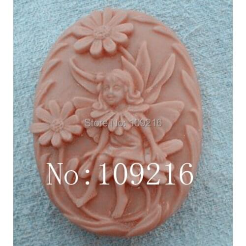 Wholesale!!!1pcs 8.6x6.3x2.4cm Beautiful Faery (zx723) Silicone Handmade Soap Mold Crafts DIY Mold
