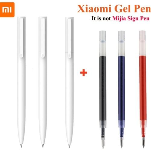 Xiaomi Mijia Gel Pen MI Pen 9.5mm Signing Pen PREMEC Smooth Switzerland Refill MiKuni Japan Ink (Black/Blue) Ballpoint Pen