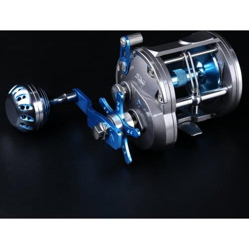 Sougayilang Trolling Fishing Reels Right Hand 6+1BB Trolling Drum Fishing Reel Max Drag 25kg for Sea Boat Fishing Saltwater Reel