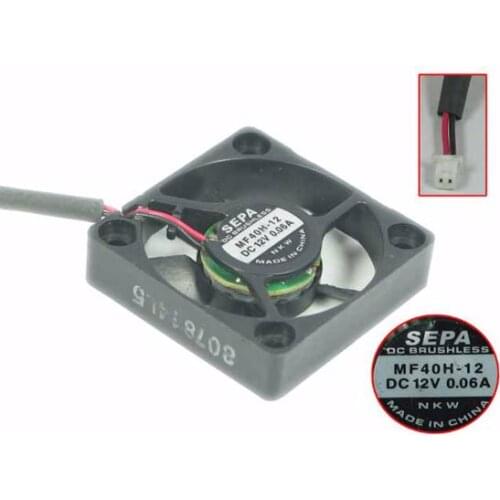 SEPA MF40H-12 DC 12V 0.06A 40x40x10mm 2-wire Server Cooling Fan