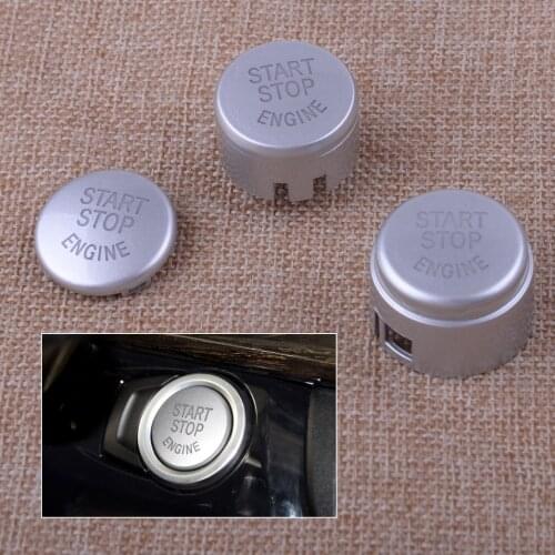 Silver Plastic Car Start Stop Engine Ignition Button Push Switch Cover Fit For BMW Series E60 E70 E90 F10 F20 F30 X1 X3 X5 X6