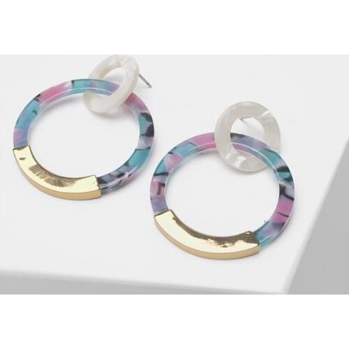 Amorita boutique circle design simplicity drop earrings