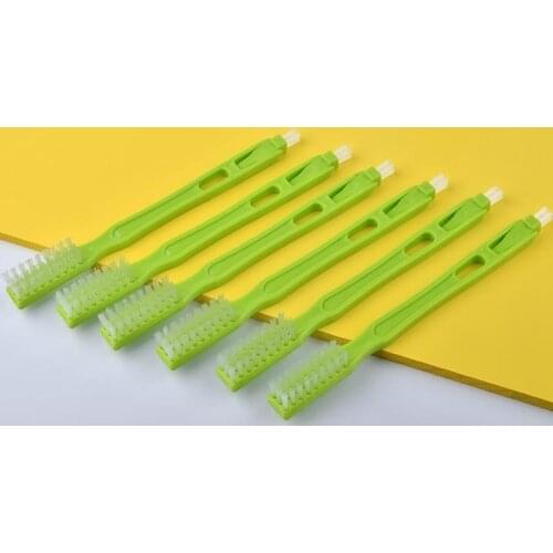 1pc Small Appliance Cleaning Brush Durable Double-End Receiver Brush Espresso Brush Green Color Cup Brush Kitchen Cleaning Tools