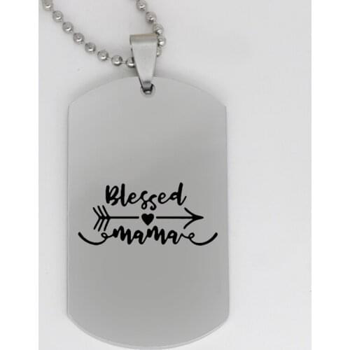 Ufine jewelry girl gift pendant army card yes, you do need more fabric stainless steel customed necklace N4298