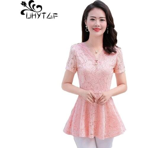UHYTGF Openwork Blouses