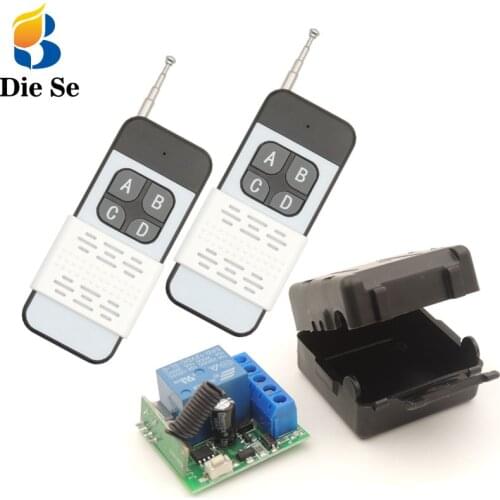 Diese Universal Remote Control 433Mhz RF Relay 12V Controller and Transmitter Key-fobs, DIY Smart Wireless Electrical Switches