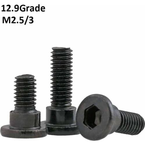 Grade 12.9 Shoulder Screws Black Hex Hexagon Socket Screw Inner Hex Positioned Bolts M2.5 M3