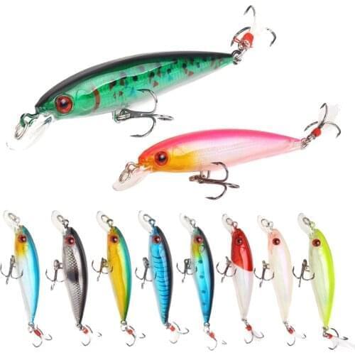 Walk Fish Minnow Fishing Lure 90mm 7g Aritificial Japan Wobblers Crankbait Hard Bait Feather Tail Plastic Baits Pesca Isca