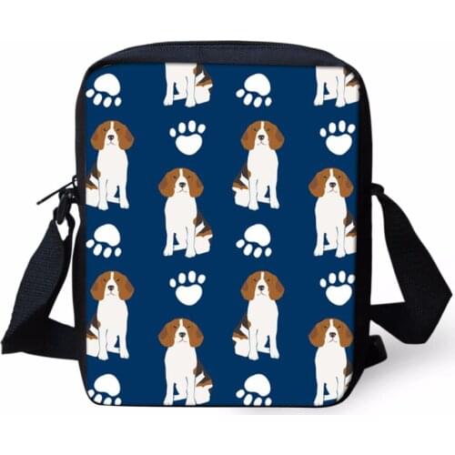FORUDESIGNS Messenger Bag Women Tote Bag Small Beagles Pet Dog Printed Womens Messenger Bags for Girls Crossbody Bag sac a main