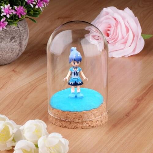 10Pcs Vintage Handmade Glass Dome Cover Shield Shade With Wooden Cork Decor