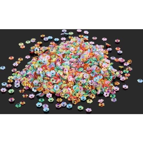 20g White/Mixed Color 4/6/8/10mm High Quality 3D Sequin Flower Sewing Embellishment For Clothing Accssory DIY Craft Scrapbooking