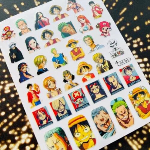 Newest TSC-233 one piece colorful designs 3d nail art sticker nail decal accessories