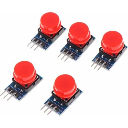 5PCS 12X12MM Big key module Big button module Light touch switch module with hat High level output for arduino