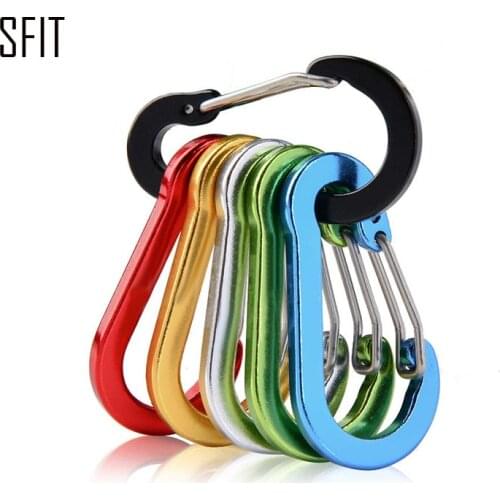 6Pcs Small Carabiner Clips Outdoor Climbing Aluminium Alloy Buckle Carabiner Survial Key Chain Multi Tool Fishing Acessories New