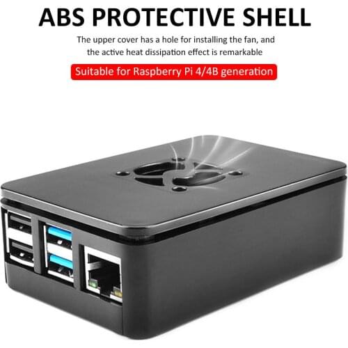 ABS Cooling Case Heatsink Shell With Good Heat Dissipation Cooling System Fan For Raspberry PI 4 Model B 1 GB 2 GB 4 GB