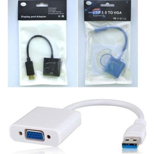 1PCS USB 3.0 to VGA Adapter Multi Display External Video Graphic Card Converter for Win 7/8/10 Laptop PC Monitor Projector HDTV
