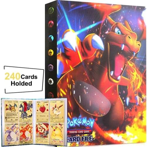 240pcs Pokemon Album Book Playing Game Map Cards Livre Pokémon Collectible Holder Binder Cards Folder Loaded List Kids Toys Gift