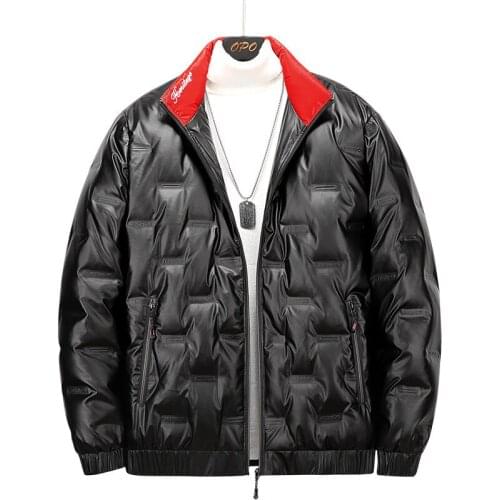 White Down Jacket For Men Style Winter Parka Ultrathin Light Winter Plus Size 4XL 5XL 6XL 7XL 8XL Glossy Black Silver Warm Coat