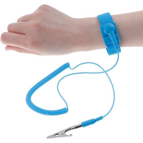 Wireless Adjustable ESD Discharge Cable Wrist Band Strap Hand With Spare Wristband Anti Static Bracelet Electrostatic Cordless