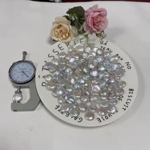 High Quality 12-13mm Natural White Coin Flat Loose Beads Freshwater Pearl For Jewelry Making