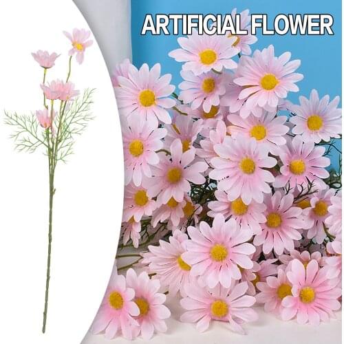 Daisy Artificial Latex Real Bride Wedding Bouquet Flower Ball Fake Flowers DIY Home Decoration Valentines Day Gifts Fake Flower