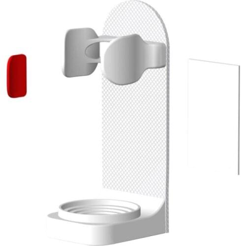 Punch-free Electric Toothbrush Holder Wall Mount Tooth Brush Stander Body Base Reserved screw holes Bathroom storage