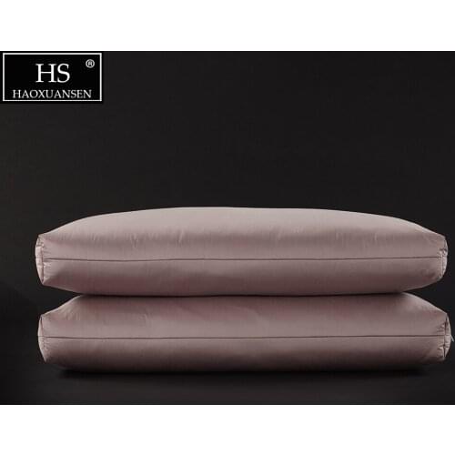 Nordic Style Design Pale Mauve Pillow 2pcs 100% White Goose Down 700 Fill Power Zippered pillow Bedding Sets My Pillow 2019