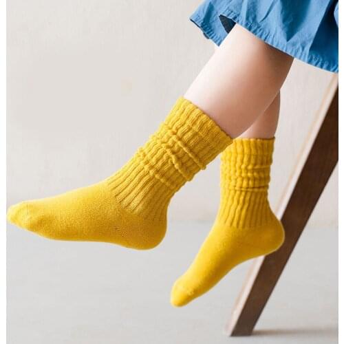 Kids Knee High Cotton Socks For Boys Girls Toddler Children Spring Colorful Knit Frilly Long Socks Baby Accessories Fashionable