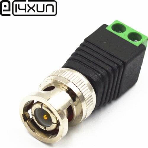 EClyxun 1pcs/lot Mini Coaxial Male BNC Connector UTP Coax CAT5 Video Balun Adapter for CCTV IP Camera Surveillance Accessories
