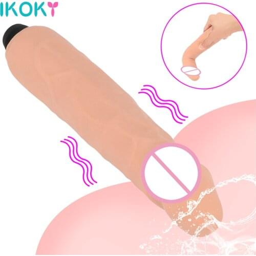 IKOKY Dildo Vibrator Artificial Big Penis Dildos Soft Female Masturbator G-spot Massager Realistic Huge Sex Toys for Women