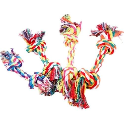 Toy Dog Pet Cotton Rope Knot Chew Cat Training Bite Resistant Molar Juguete Para Perro Jouet Chien Fidget Pop Chien Honden Teeth