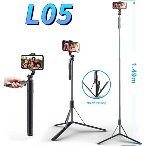 KAIQISJ L05 Selfie Stick Extended Bluetooth Selfie Stick Stable Camera Stand Tripod Remote Control Selfie Stick aluminum alloy