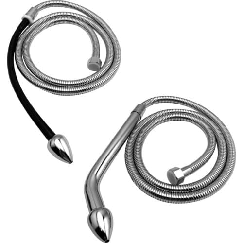 Enema Cleaning Butt Plug Flusher Long Tube Stainless Steel Insert Washing Tools 448A