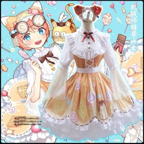 Identity V cos Tracy Reznik anime man woman cosplay High-quality costume full set kc + dress + belt + bow tie + gloves
