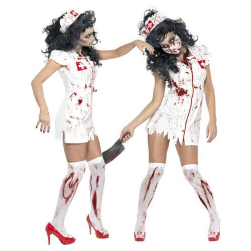 Halloween Horror Nurse Zombie Silent Hill Nurse Costume Vampire Costume Halloween Costume Blood Demon Stage Role-playing Cosplay