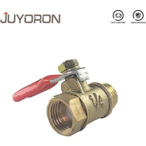Red Lever Handle Connector 1/8" 1/4" 3/8" 1/2" BSP Female Thread with Joint Copper Brass Ball Valve Pipe Fitting Coupler