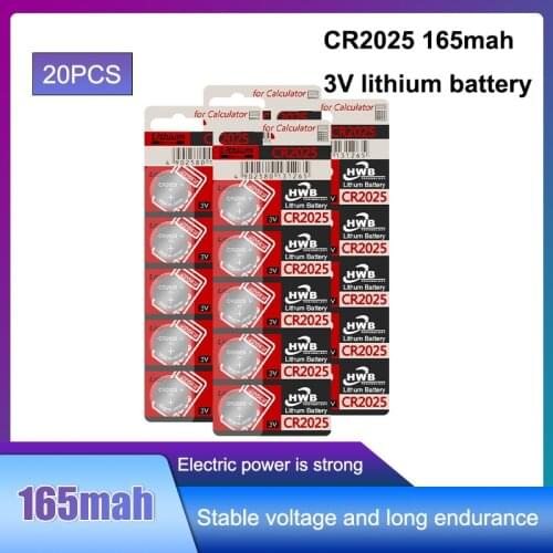20Pcs For maxell 3V CR2025 ECR2025 LM2025 DL2025 BR2025 Button Coin Cell Li-ion Battery Calculator Toy Medical Device Batteries